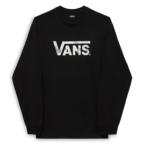 Vans The Garden V LS Camiseta, Black, M para Hombre