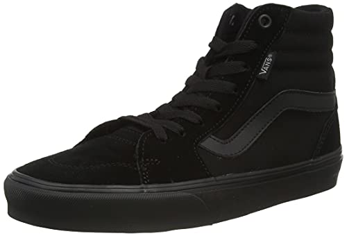 Vans Filmore Hi, Sneaker Hombre, Suede Canvas Black/Black, 42.5 EU